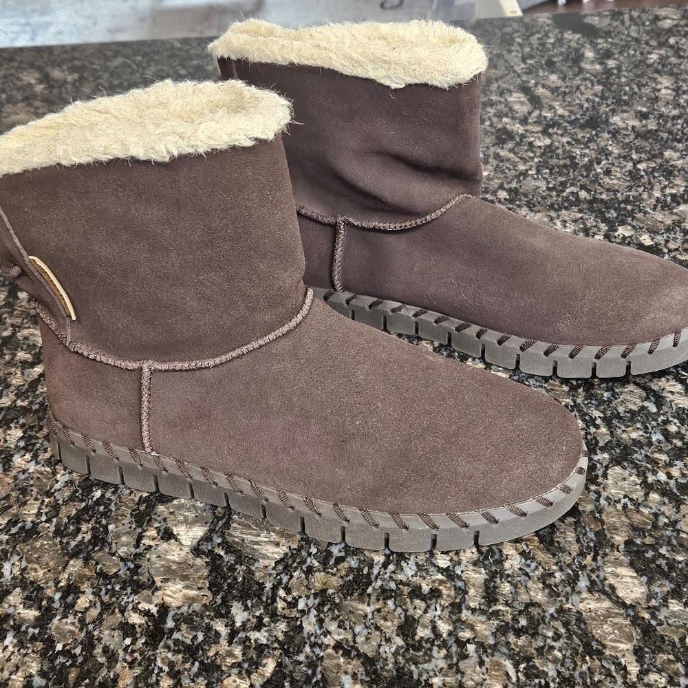 New Sz 10 Muk Luks Flexi Albany Leather Boots